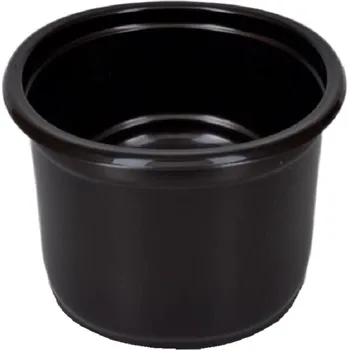 Jednorázové nádobí Miska zatavovací PP černá kulatá na polévku 500 ml - 50 ks