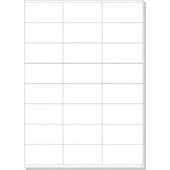 Samolepící etiketa RVD Plus - samolepící etikety na A4, bílé, 70 × 36 mm - 100 archů