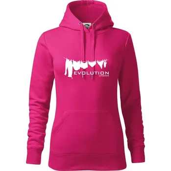 Dámská mikina Evoluce spodního prádla - Mikina dámská Cape s kapucí - 2XL ( Purpurová )