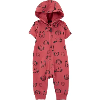 Kojenecký overall CARTERS CARTER'S Overal na zip bez nožiček kr. rukáv Red Dog kluk 3m