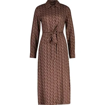 Dámské šaty ŠATY GANT BELTED G PRINT SHIRT DRESS PLUM WINE