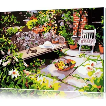 Vikpap W3204 - malování podle čísel, plátno 50 × 40 cm - Letní terasa