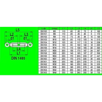 Pletivo Napínák OKO/OKO kovaný, pozink M 36 DIN1480RR