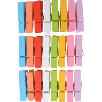 Kolíčky dřevěné 3,5 cm 24 ks mix barev