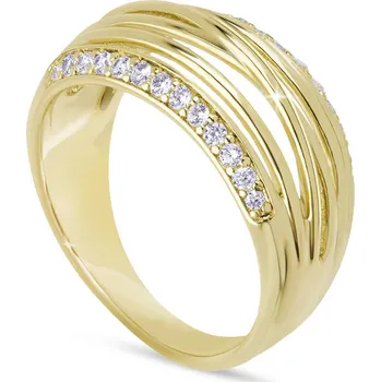 Prsten DUBAI 0515 prstýnek pozlacený 14k zlatem Velikost prstenu - obvod: 54 mm Ellami