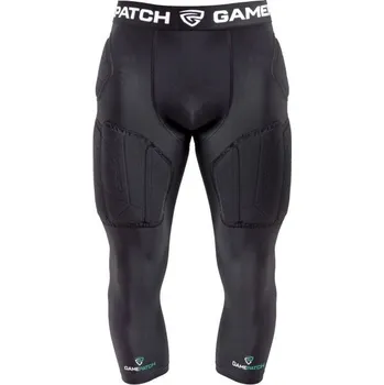 Kompresní unisex legíny GAMEPATCH PADDED 3/4 TIGHTS PRO+ XL Černá, Bílá