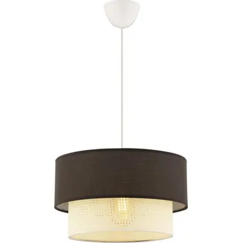 Lustr na lanku ECHO 1xE27/60W/230V hnědá/krémová