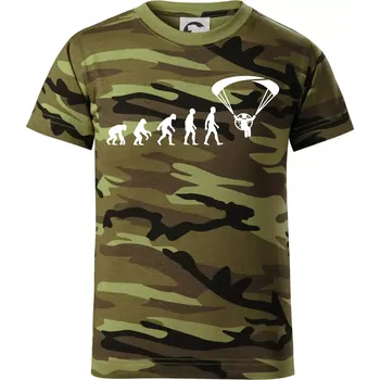 Chlapecké oblečení Evoluce paramotor - Dětské maskáčové triko - 104-110cm / 3-4 roky ( Zelený maskáč )