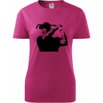 Purpurové dámské tričko Tiger Woods 2 - barva purpurová - velikost L