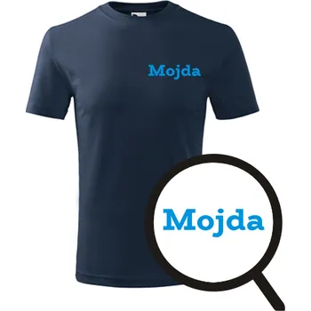 Chlapecké tričko Tmavě modré dětské tričko Mojda - dětské tričko se jménem - barva tmavě modrá - velikost 12let