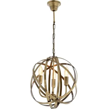 Lustr na řetězu IRONBALL 3xE27/40W/230V zlatá