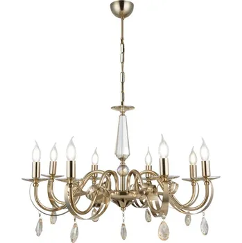 Lustr na řetězu CASTRO 8xE14/40W/230V zlatá