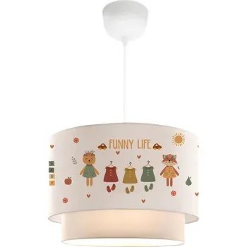 Dětské svítidlo Dětský lustr CANDY 1xE27/40W/230V bílá/pestrobarevná