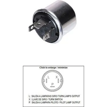 Osvětlení pro motocykl DZE přerušovač blinkrů univerzální (6V 2+2 21W) (DZE přerušovač blinkrů univerzální (6V 2+2 21W))