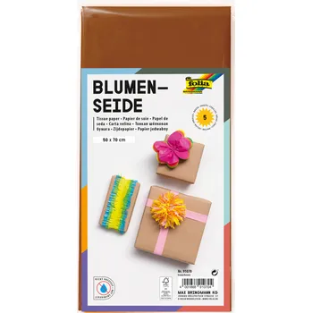 Barevný papír Papír hedvábný hnědý 20g/m2