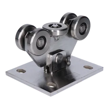 Pohon brány Nerezový vozík PICCOLO do profilu (67x67mm) pre samonosné brány do 200kg/ otvor: 4.5m, nerez bez povrchovej úpravy