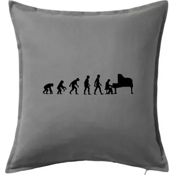 Polštář Evoluce piano - Polštář 50x50 - 50x50 - Pouze potah ( Tmavě šedý melír )