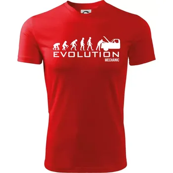 Chlapecké oblečení Evoluce mechanik - Dětské triko sportovní (dresovina) - 146 cm/10 let ( Červená )