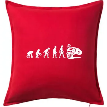 Polštář Evoluce quad čtyřkolka - Polštář 50x50 - 50x50 - Pouze potah ( Červená )