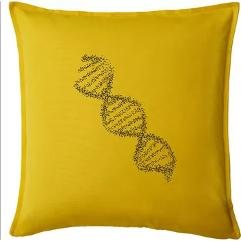 Polštář DNA černobílé - Polštář 50x50 - 50x50 - Pouze potah ( Žlutá )