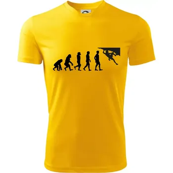 Chlapecké tričko Evoluce bouldering - Dětské triko sportovní (dresovina) - 146 cm/10 let ( Žlutá )