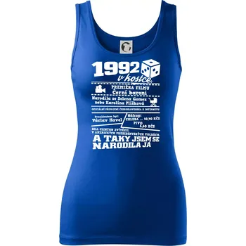 Dámské tričko 1992 v kostce - Dámské tílko - M ( Královská modrá )