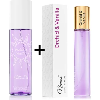 Dámský parfém Neness Orchid & Vanilla výhodná sada tělový sprej + parfémovaná voda pro ženy 200ml + 33ml
