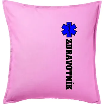 Polštář Hvězda života - zdravotník - Polštář 50x50 - 50x50 - Pouze potah ( Růžová )