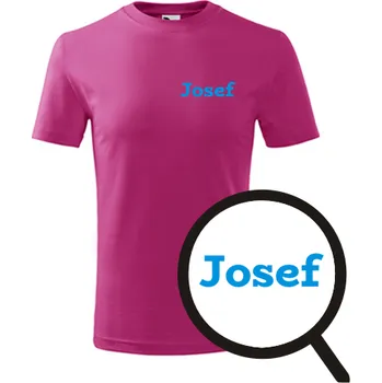Chlapecké oblečení Purpurové dětské tričko Josef - dětské tričko se jménem - barva purpurová - velikost 6let