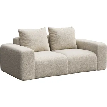 Pohovka Rodier Béžová bouclé dvoumístná pohovka Monce 212 cm