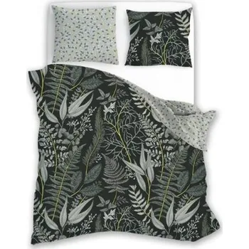 Povlečení Bavlněné povlečení Elegant 027 160x200 + 2x 70x80 černo-zelené
