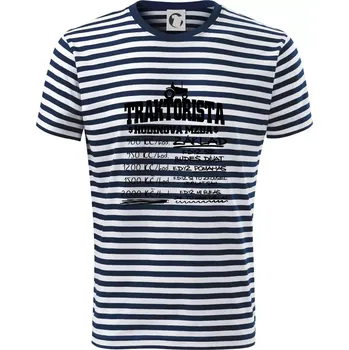 Traktorista hodinová mzda - Triko na vodu - L ( Prouhovaná )