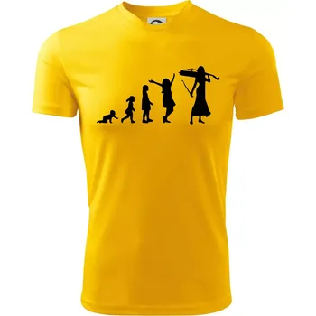Chlapecké tričko Evoluce cellistka - Dětské triko sportovní (dresovina) - 134 cm/8 let ( Žlutá )