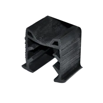 Gumové těsnění pro nerezové a hliníkové madlo s drážkou 24x24 mm, pro sklo 16-17,5 mm (cena za 1 bm)