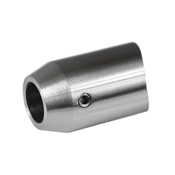 Zábradlí Držák tyče ø 12 mm koncový na naražení na trubku ø 42,4 mm (33x22 mm), broušená nerez K320 / AISI304
