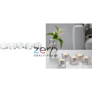 Svícen Svícen sklo na čajovou svíčku hranatý