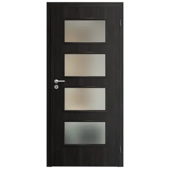 Interiérové dveře SAPELI SWING KOMFORT M49 - CPL LAMINÁT - OTOČNÉ DVEŘE VČ. ZÁRUBNĚ - Ořech královský Průchozí šířka (cm): 100, Průchozí výška (cm): 210, Typ skla: Satináto bílé