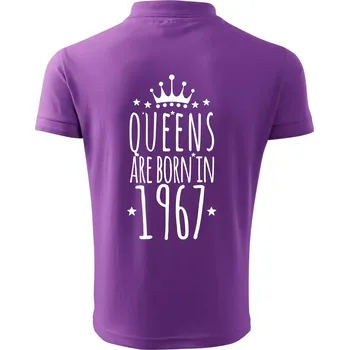 Pánská košile Queens are born in 1967 - Polokošile pánská Pique Polo 203 - L ( Fialová )