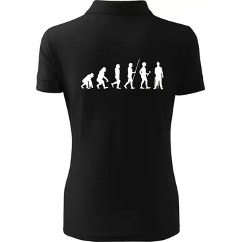 Pánská košile Evoluce zedník zbiječka - Polokošile dámská Pique Polo - 3XL ( Černá )