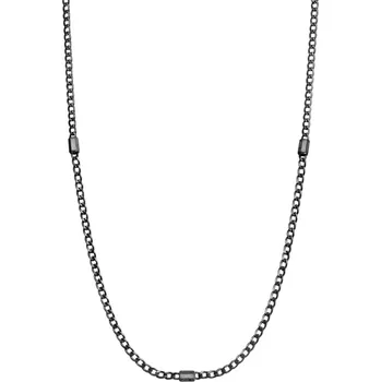 Náhrdelník Brosway Elegantní černý ocelový náhrdelník pro muže Ink BIK05 + 2 měsíce na vrácení zboží