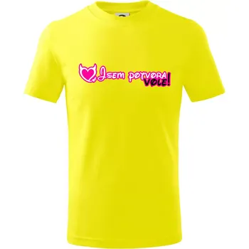 Chlapecké tričko Jsem potvora, vole! - Tričko dětské bavlněné - 98 cm / 2 roky ( Citrónová )