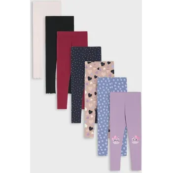 Sinsay - Bavlněné legíny 7 pack - vícebarevná - ZE824-MLC - ZE824-MLC-104