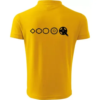Pánská košile Evoluce pedály - Polokošile pánská Pique Polo 203 - M ( Žlutá )