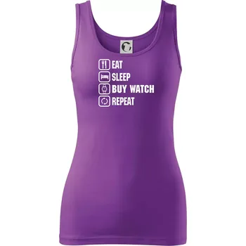 Eat sleep buy watch reapeat - Dámské tílko - XS ( Fialová )