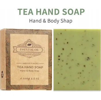 Mýdlo Přírodní mýdlo se zeleným čajem a esenciálním olejem 100 g pro ruce a tělo