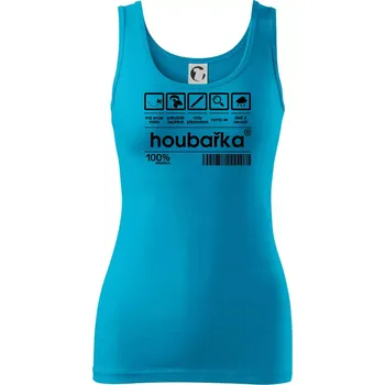 Dámské tričko Čárový kód - Houbařka - Dámské tílko - XL ( Světlý tyrkys )