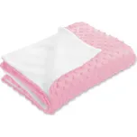Dětská oboustranná deka Minky puntíky/Polar MKP-035 Světle růžová 75x100 cm