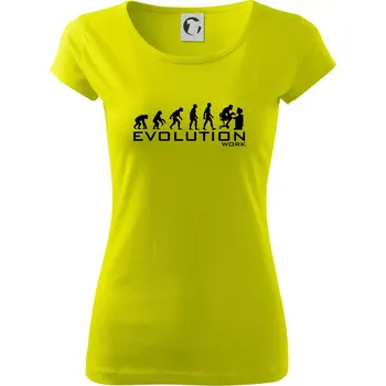 Evoluce práce - Dámské triko Pure - L ( Limetková )