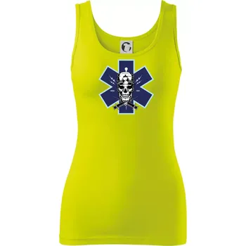 Dámské tričko Lebka lékař - Dámské tílko - 2XL ( Limetková )