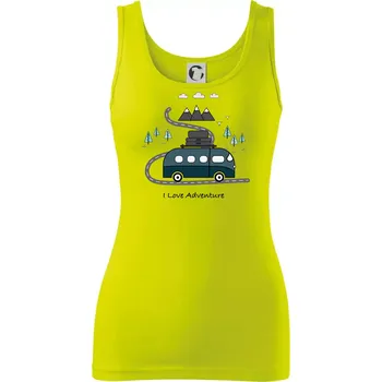 Dámské tričko Cesta přírodou I love Adventure - Dámské tílko - M ( Limetková )